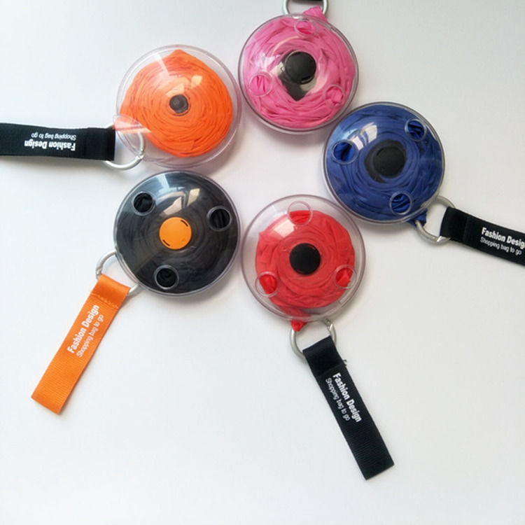 Ultra-small Portable Folding Telescopic Small Disc Shopping Bag Multi-functional Storage Bag Belt