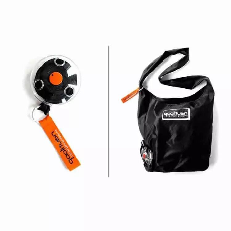Ultra-small Portable Folding Telescopic Small Disc Shopping Bag Multi-functional Storage Bag Belt