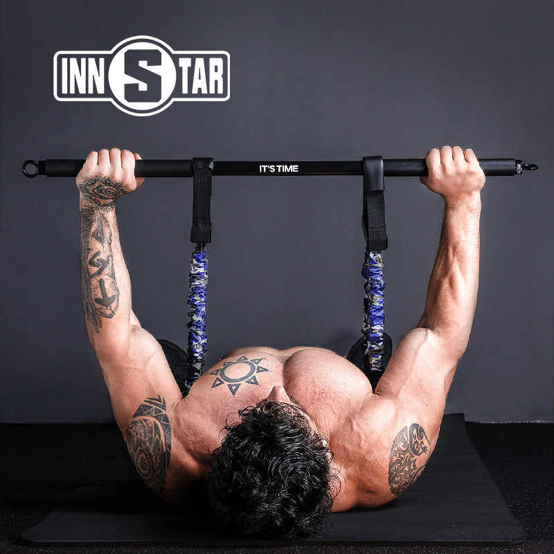 INNSTAR Bench Press Puller Chest Expander Bench Press Elastic Belt Push Chest Trainer Chest Muscle Training Fitness Equipment