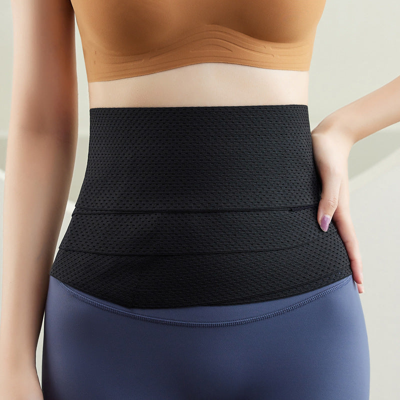 Winding Belt Comfortable High Elastic Velcro Belly Belt Summer Thin Breathable Belly Shaping Postpartum Belly Belt