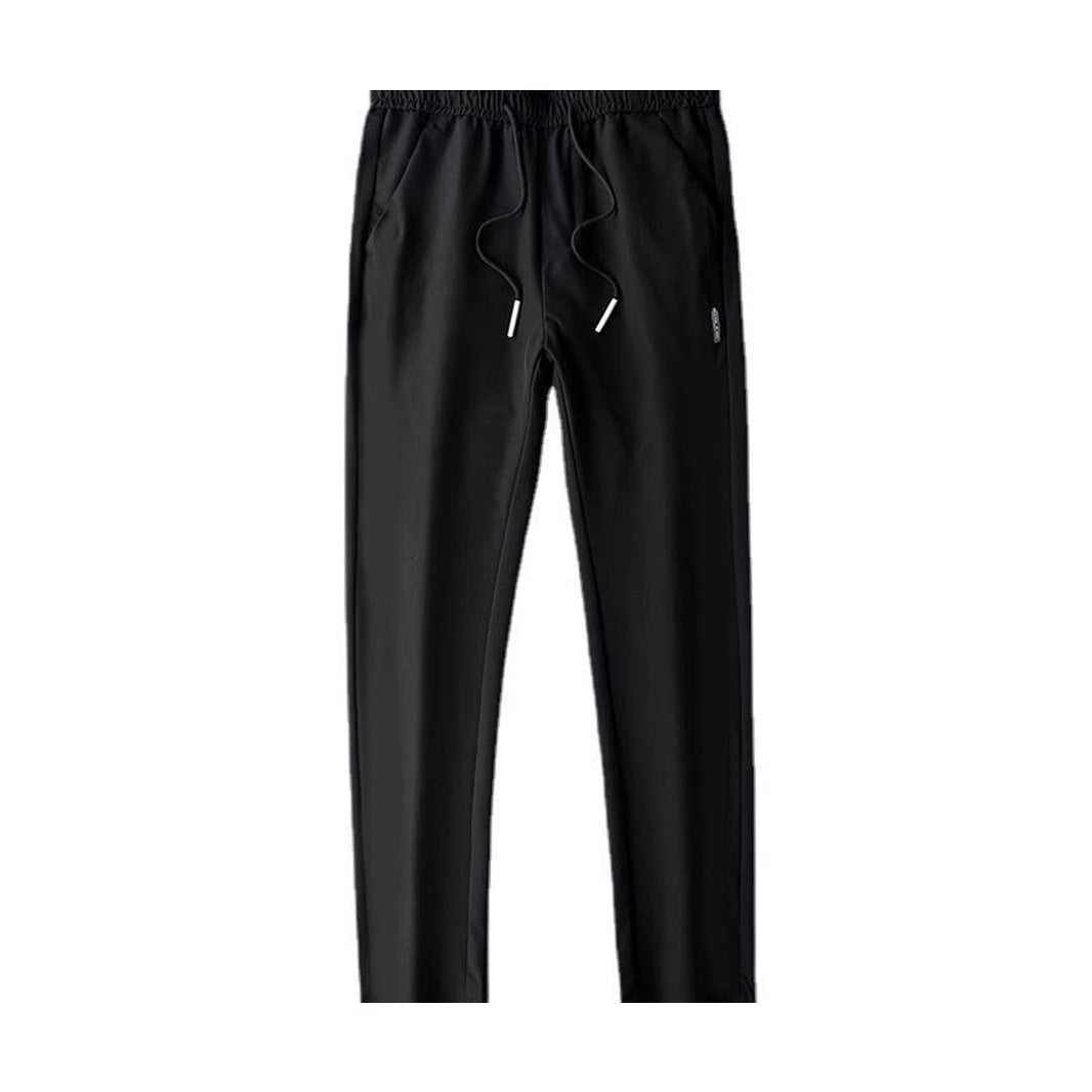 Casual Ice Silk Pants Men's Summer Korean Sports Plus Size Fashion Trend Foreign Trade Supply In Stock Wholesale Straight Leg Pants
