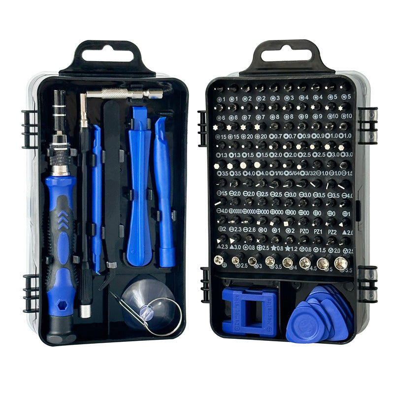 115-in-1 Cross-border Screwdriver Combination Suit 122 Batch Head Glasses Computer Mobile Phone Repair Tools 110-piece Set