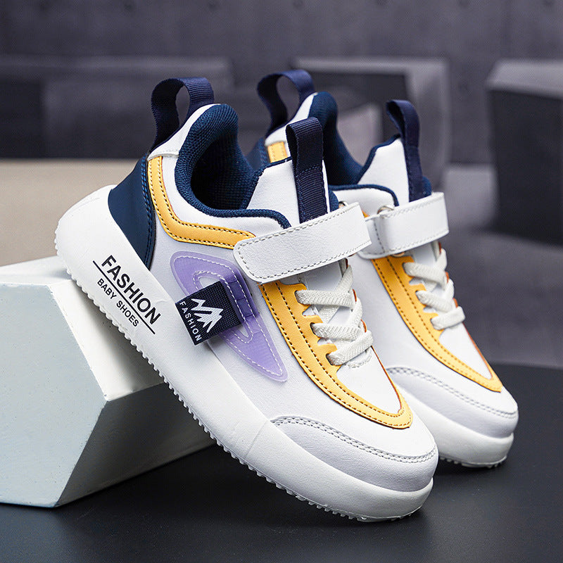 Children's Shoes, Children's Black Sneakers, Boys' White Shoes, Black Shoes, Leather Primary School Students' Sneakers, Girls' Shoes