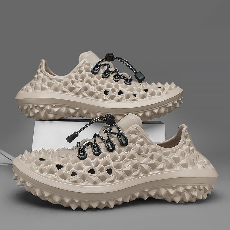 Fashion Non-slip Slippers Men's Summer New Thick-soled Beach Sandals Men's Distinctive Trendy Durian Hole Shoes