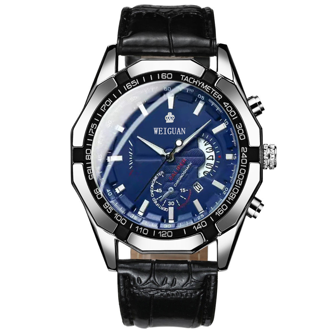 Men's Non-mechanical Watch Hollow Calendar Waterproof Luminous Stainless Steel Belt Simple Vibrato