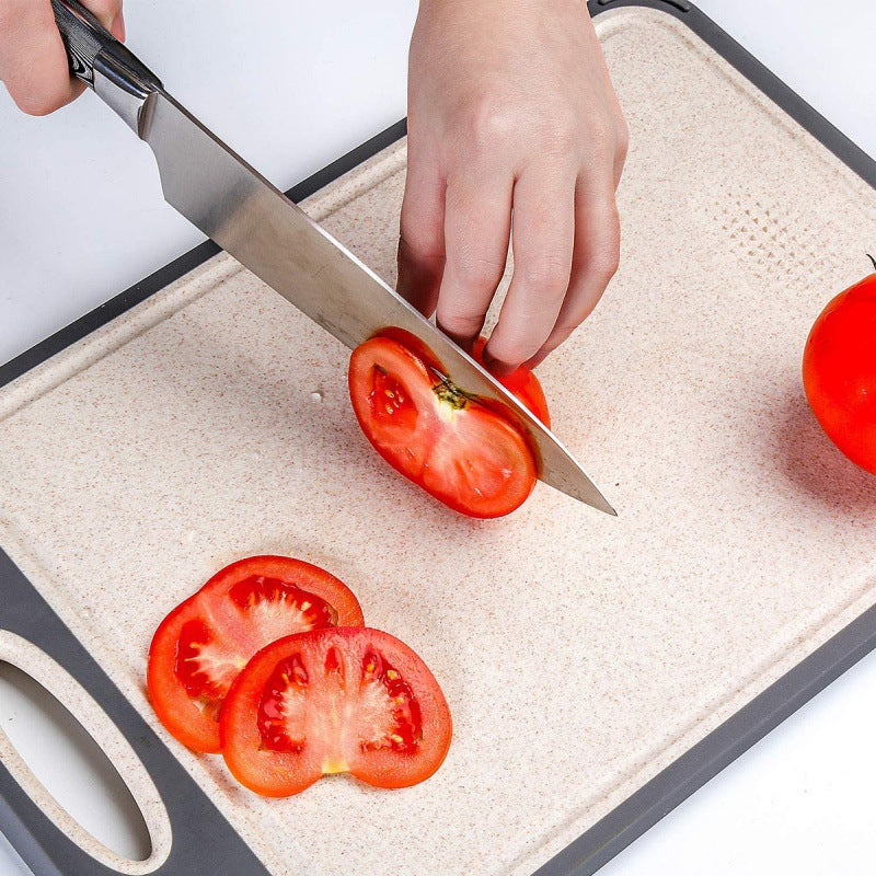 Food Grade New Straw Face 304 Stainless Steel Cutting Board Double Use Large Thick Cutting Board