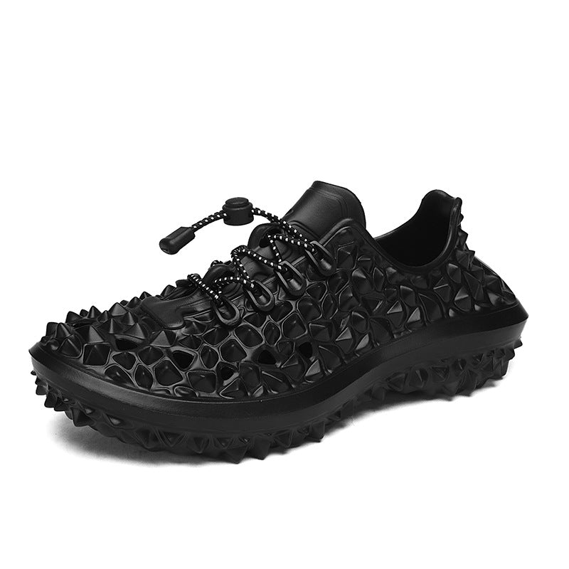 Fashion Non-slip Slippers Men's Summer New Thick-soled Beach Sandals Men's Distinctive Trendy Durian Hole Shoes