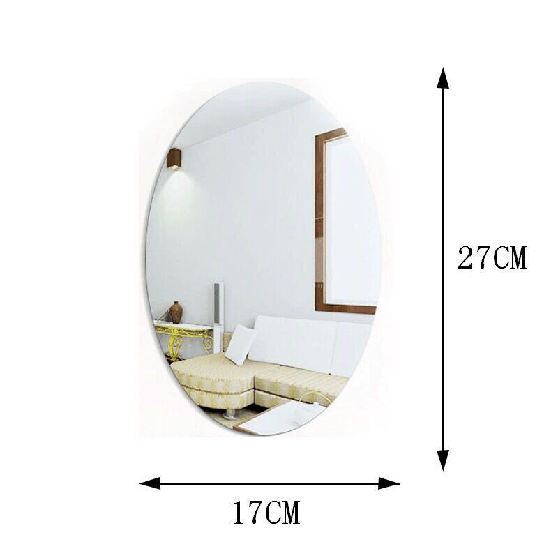 Bathroom Mirror Self-adhesive Mirror Paper Acrylic Self-adhesive Mirror Stickers Home Decoration HD Soft Glass Wall Stickers