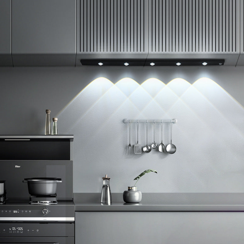 Ultra-thin Intelligent Led Human Body Sensor Light Rechargeable Self-adhesive Hill Cat's Eye Light With Wine Cabinet Cabinet Wardrobe Light Bar