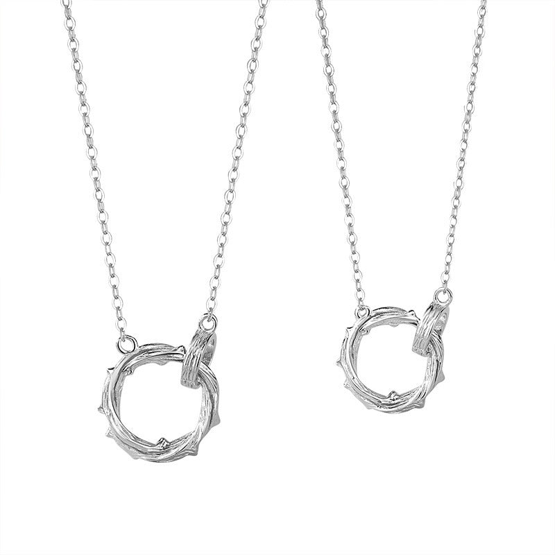 Original Ring Of Thorns Couple Necklace Sterling Silver European And American Cold Style Mobius Pendant 520 Gift