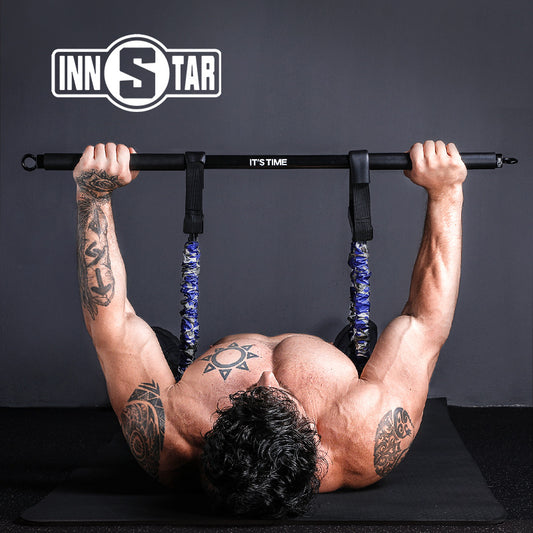 INNSTAR Bench Press Puller Chest Expander Bench Press Elastic Belt Push Chest Trainer Chest Muscle Training Fitness Equipment
