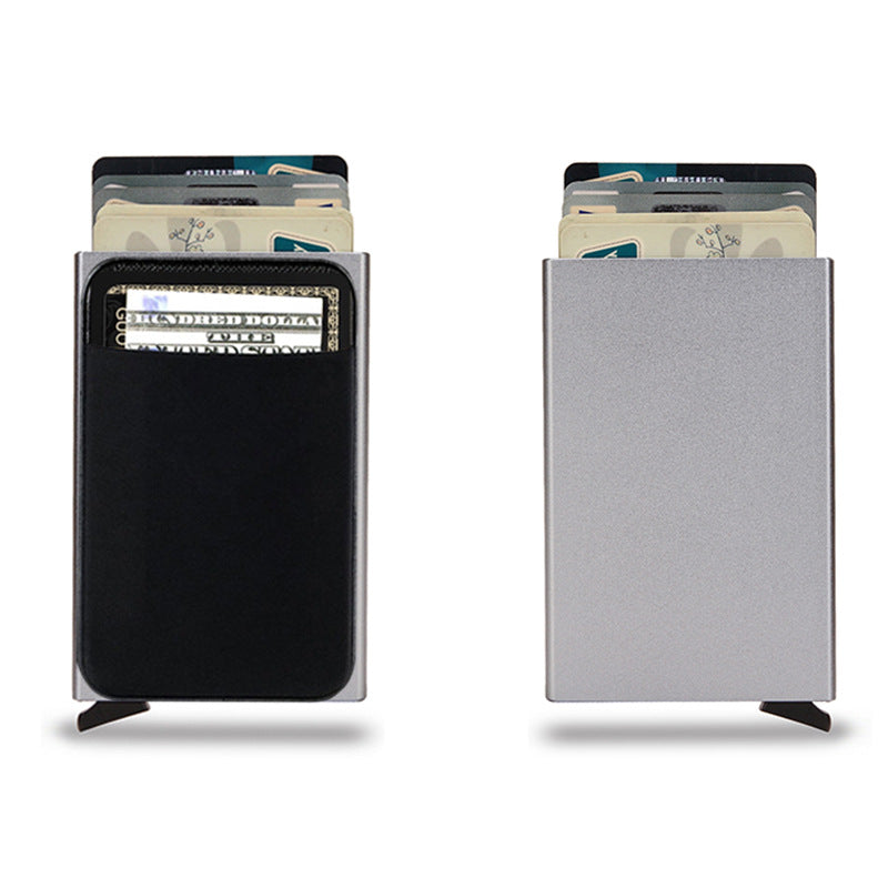 Rfid Card Holder Multi-card Position Metal Card Holder Aluminum Alloy Credit Card Box Automatically Pops Up Aluminum Box Card Holder Card Holder