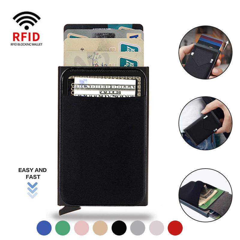 Rfid Card Holder Multi-card Position Metal Card Holder Aluminum Alloy Credit Card Box Automatically Pops Up Aluminum Box Card Holder Card Holder