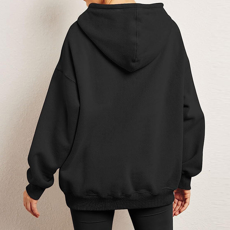 Amazon Europe And The United States Cross-border Foreign Trade Independent Station 2024 New Women&#039;s Spring And Autumn Hooded Sweater Casual Pocket Jacket