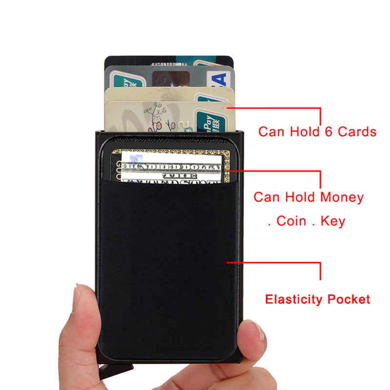 Rfid Card Holder Multi-card Position Metal Card Holder Aluminum Alloy Credit Card Box Automatically Pops Up Aluminum Box Card Holder Card Holder