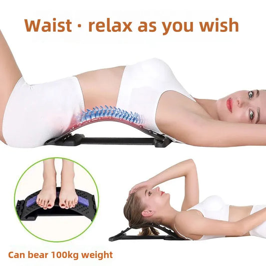 Silicone Stretch Waist Puller Back Expander Massage Comfort Fitness Trainer Abdominal Stretching Device Back Pain Relief