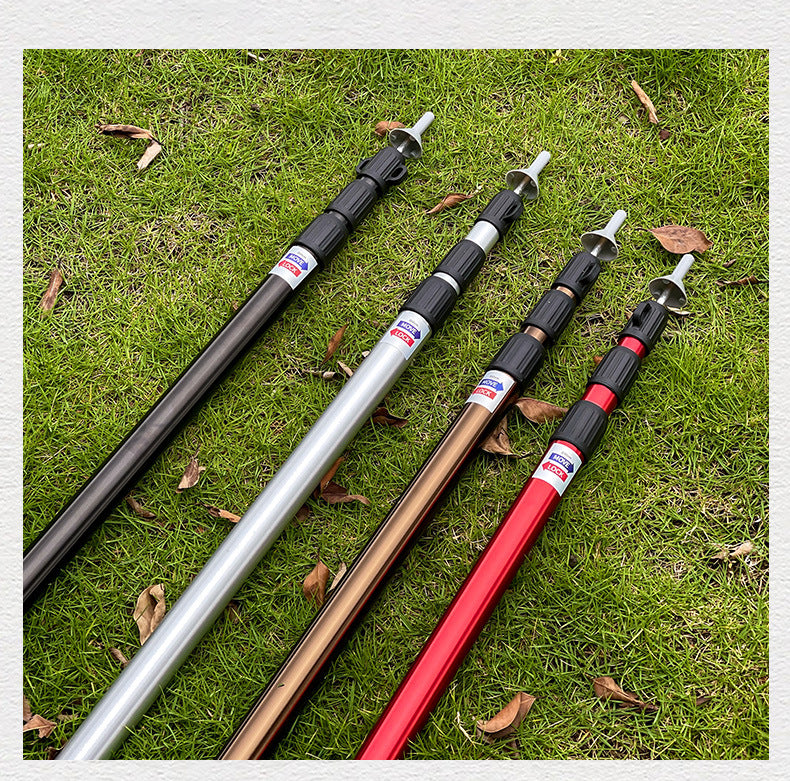 Sky Curtain Rod Holder Camping Tent Support Rod 3 M Ground Inserted Nail Bag Portable Plus Fixing Clip Artifact Accessories