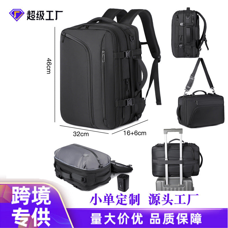 Business Backpack Vacuum Compressible Large Capacity Business Travel Backpack Simple Expansion Backpack