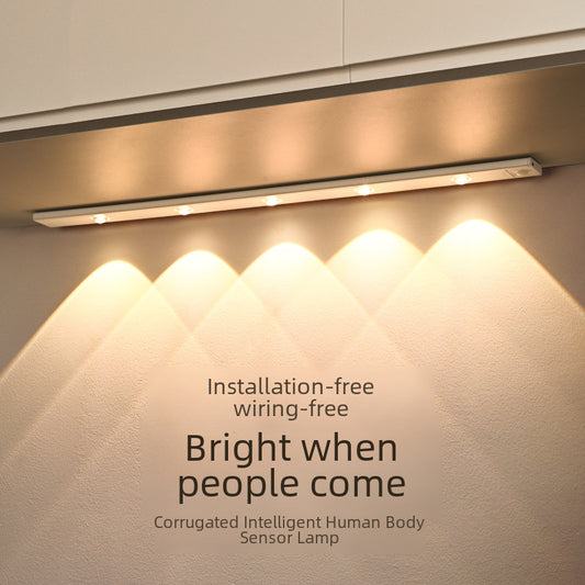 Ultra-thin Intelligent Led Human Body Sensor Light Rechargeable Self-adhesive Hill Cat&#039;s Eye Light With Wine Cabinet Cabinet Wardrobe Light Bar