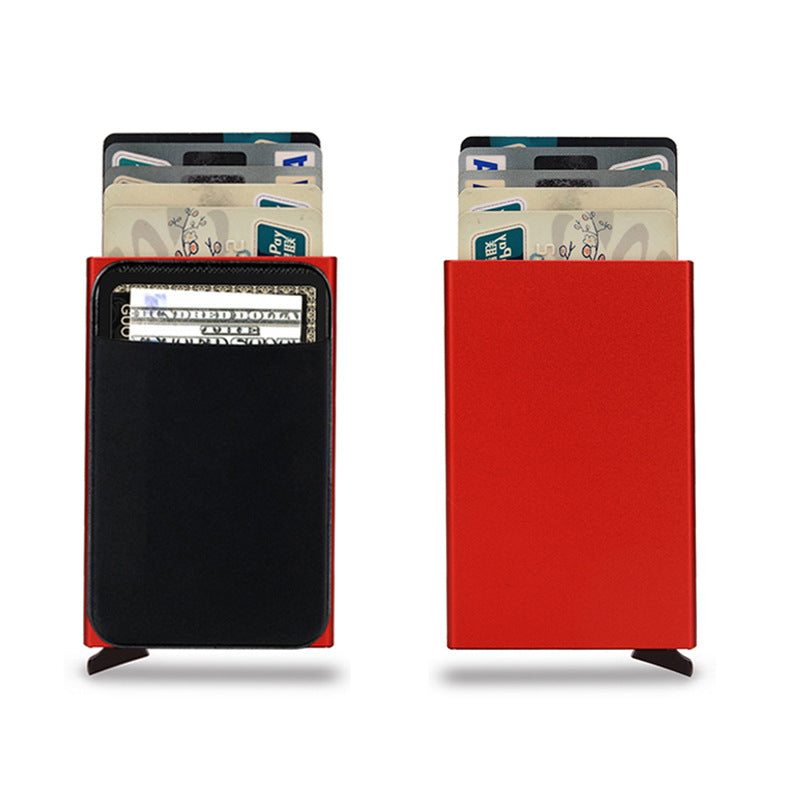 Rfid Card Holder Multi-card Position Metal Card Holder Aluminum Alloy Credit Card Box Automatically Pops Up Aluminum Box Card Holder Card Holder