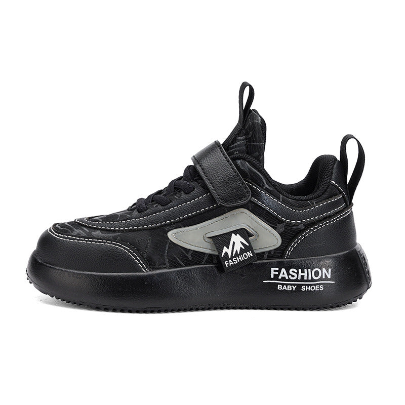 Children&#039;s Shoes, Children&#039;s Black Sneakers, Boys&#039; White Shoes, Black Shoes, Leather Primary School Students&#039; Sneakers, Girls&#039; Shoes